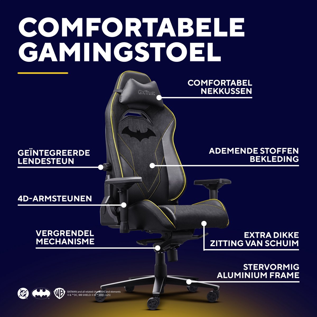 Trust GXT 721BM Ruya Pro Gaming Stoel - Verstelbare - afbeelding 2