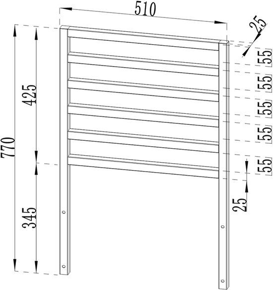 Cozze® achterwand 52 - outdoor keukens, compacte en stijlvolle oplossing voor keukengerei en accessoires van Cozze — afbeelding 2