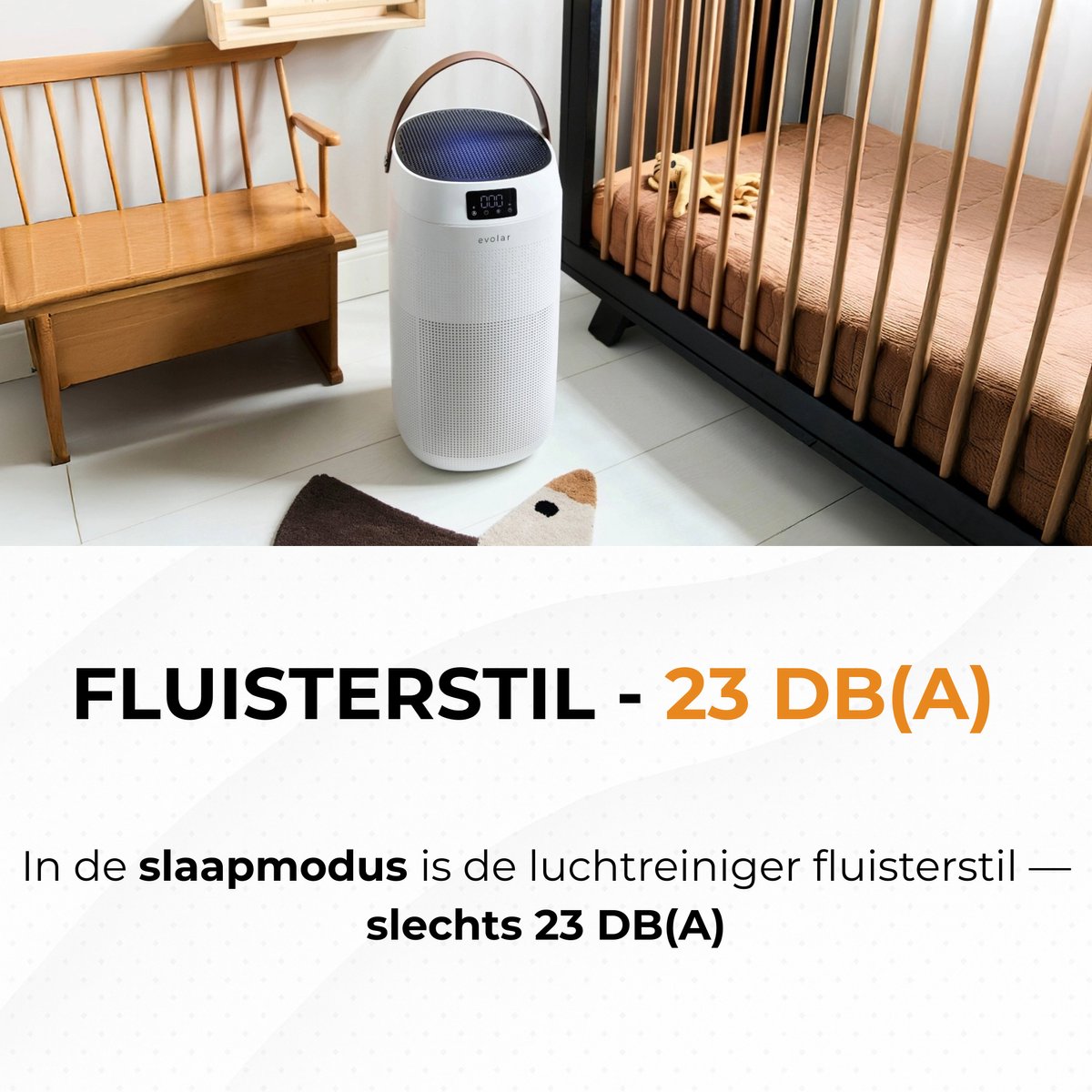 Evolar Luchtreiniger met 2x HEPA 13 Filter - CADR: 400m3/h - Air Purifier - Slaapmodus - Luchtkwaliteit Indicator - Pure4 + — afbeelding 3