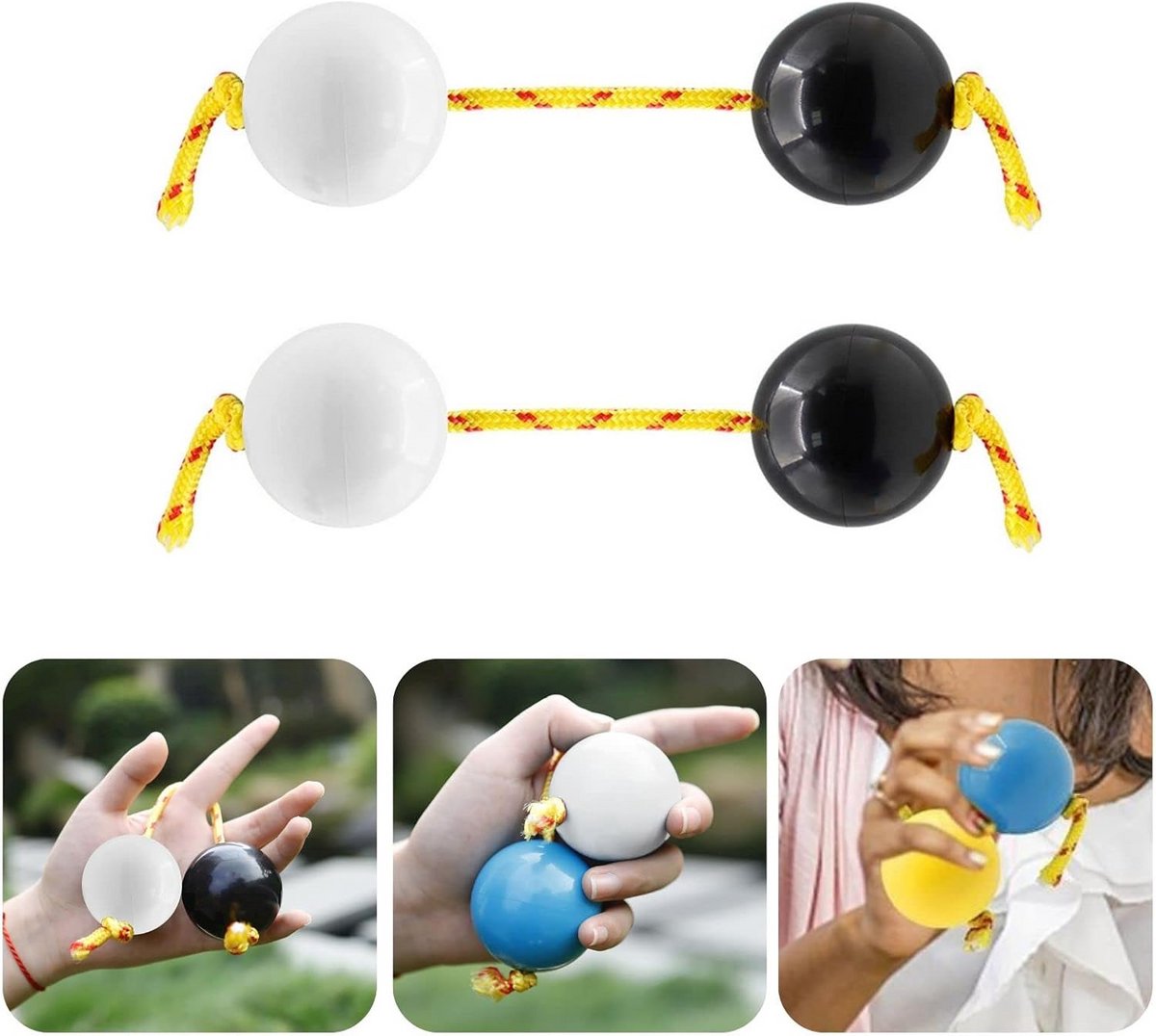 2 Paar Kashaka Percussie Instrument Ritmische Ballen voor Feesten en Shows