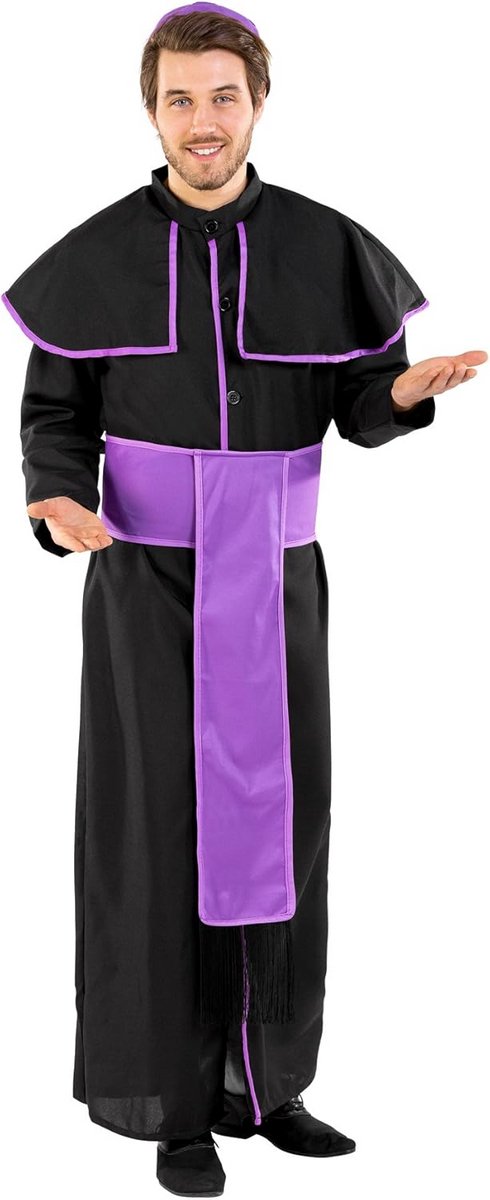 Klassiek Priester Kostuum voor Heren - Compleet Benedictus Themakleding