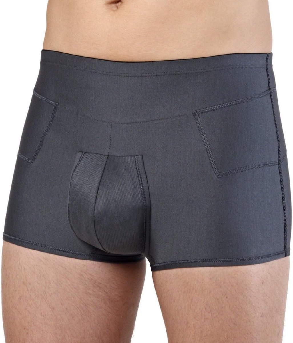 Comfortabele Hernia Onderbroek Boxer voor Mannen - Grijs