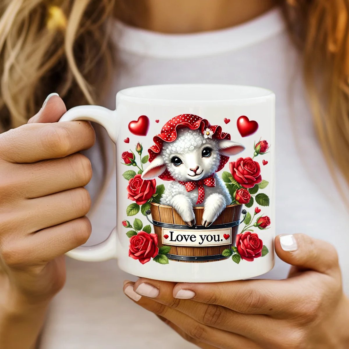 Valentijns Mok 300 ml – Keramische Koffiemok – Liefdevol Design – Cadeau voor Valentijnsdag