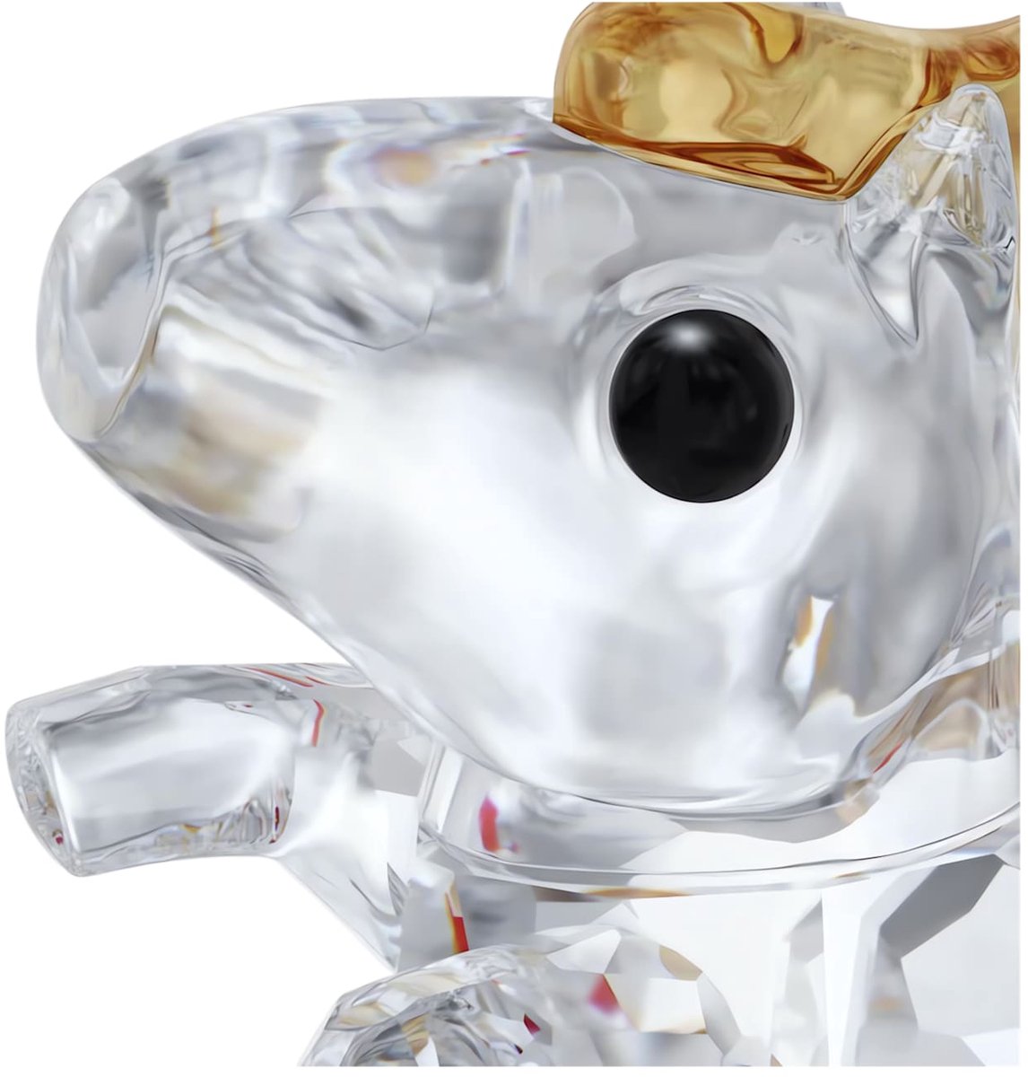 Swarovski beeldje Asian Symbols Schattig Paard 5701280 | decoratieobject met gouden uitstraling en kristallen details voor woonaccessoires en cadeau Goudkleurig