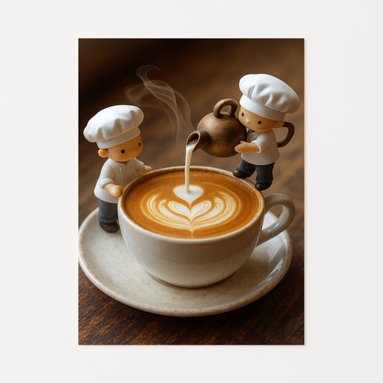 Koffie muurdecoratie - Wanddecoratie modern - Design posters - 40x60 cm