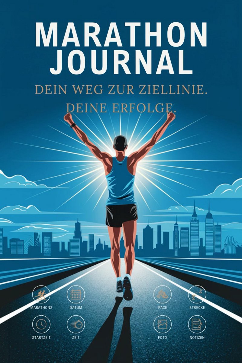 Marathon Loopbaan Journal: Documenteer Al Je Hardloopsuccessen en Wedstrijden