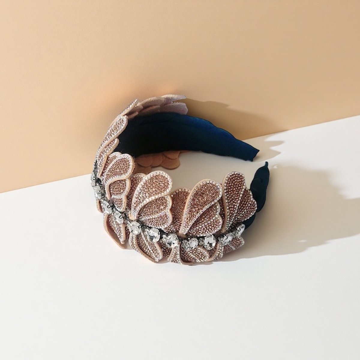 Luxe Bloemblaadjes Haarband Statement Design-Bruin
