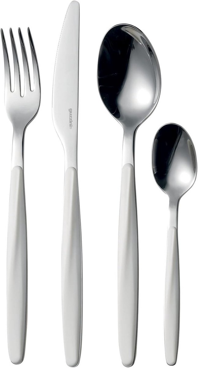 24-delige Bestekset voor 6 Personen - Modern Design - Wit