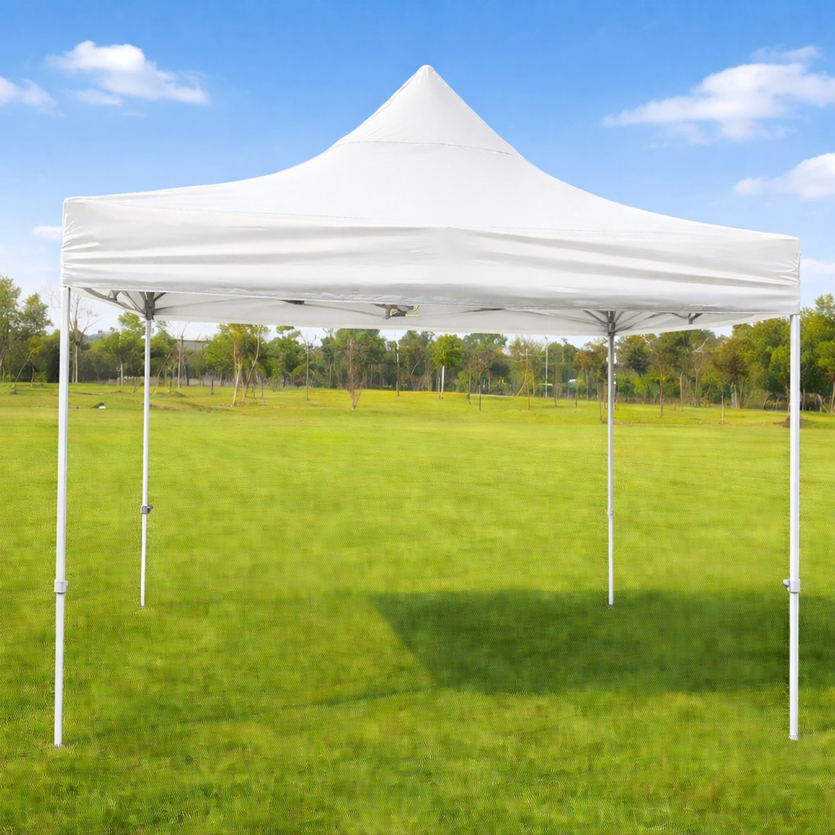 AmbiSphere - Vouwtent Plooitent 3x3m wit met wit frame basic