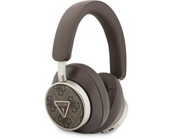 Guess Bluetooth Koptelefoon - ENC - PU Leather met opbergdoos - 4G Triangle Logo - Bruin