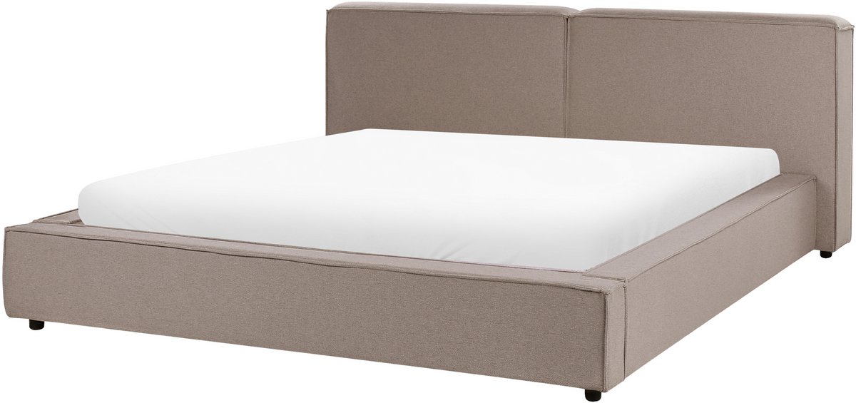 LINARDS - Tweepersoonsbed - Taupe - 180 x 200 cm - Polyester