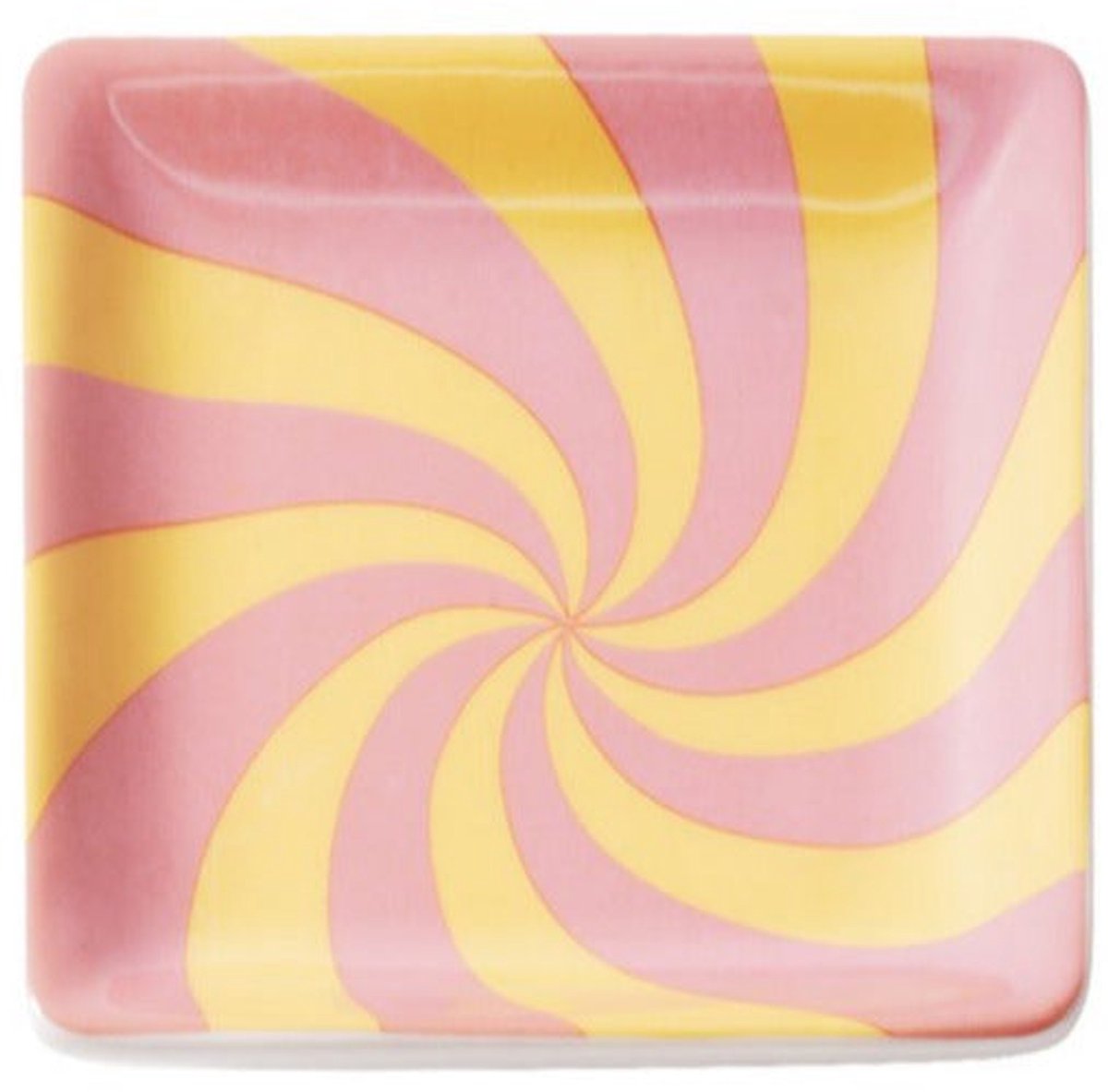Sieraden Schaaltje | Swirly Vierkant | Geel Roze 11x11cm | Amberblok schaaltje | Amuse | Nieuwe woning | Verhuisd | Woonaccessoires | Woonaccessoire | Decoratie | Decoratief | Deco | Vrienden | Moederdag | Vakantie | Sushi | Bonbons | Accessoires