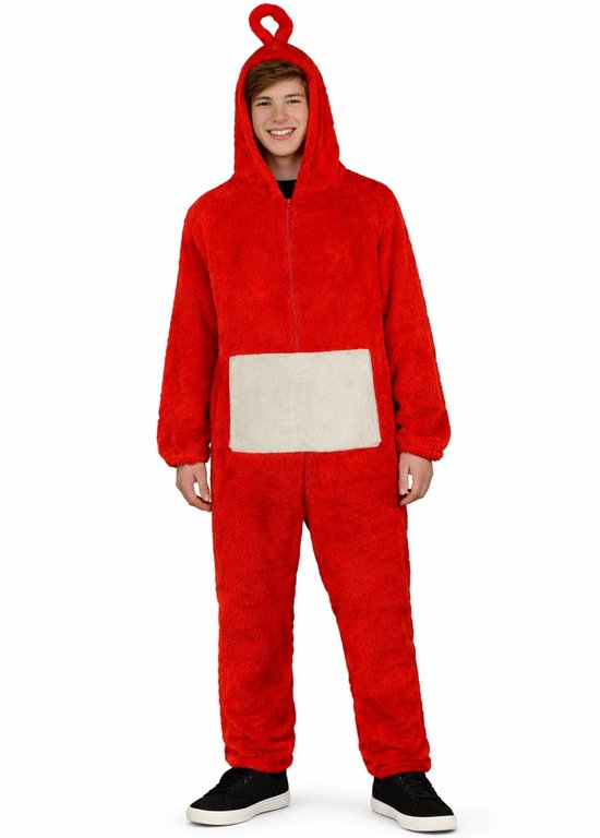 Déguisements - Onesie - Costume - Rouge - Hommes - S - 140 - 155 cm - Habillé en Teletubbies Po