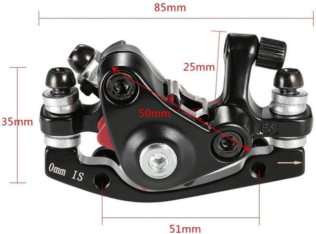 Mechanische Schijfrem Caliper voor Mountainbike Fiets, Duurzaam Aluminium