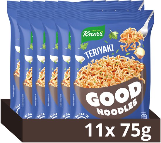 Knorr Good Noodles - Teriyaki - zonder conserveermiddelen - 11 x 75 g
