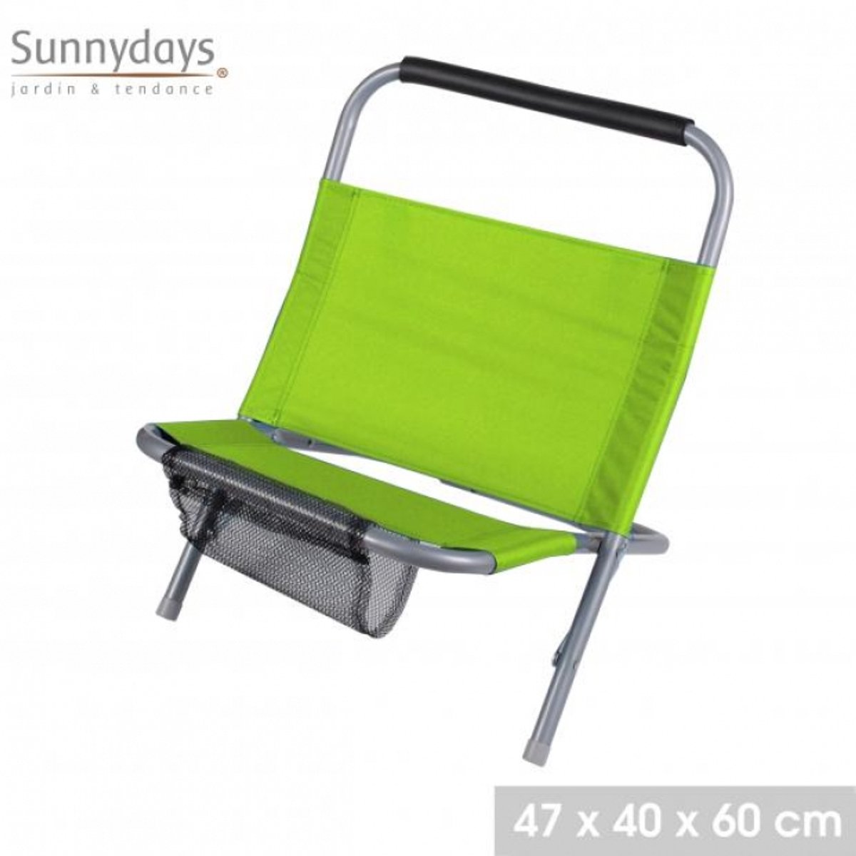 “LE DELANO” Rugsteun voor op het strand Anijs 48×40×H60 cm