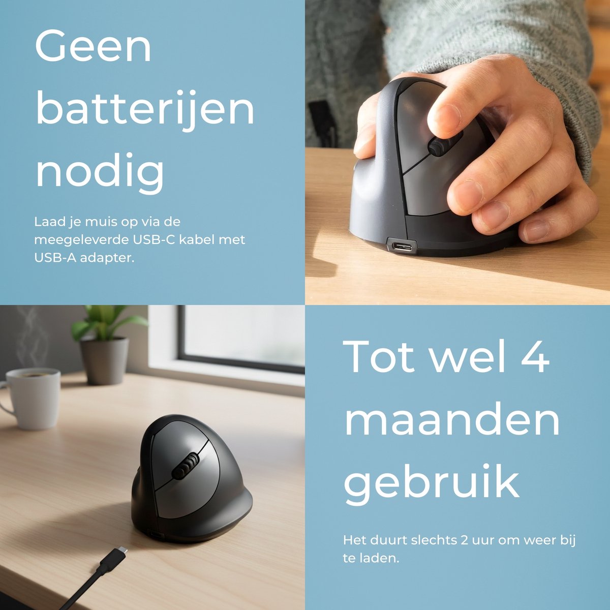 R-Go HE verticale muis: ergonomisch comfort voor linkshandigen thumbnail 5