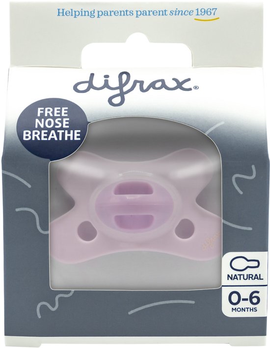 Difrax Fopspeen Uni Edelsteen Rose Quartz Naturel 0-6mnd van Difrax — afbeelding 2