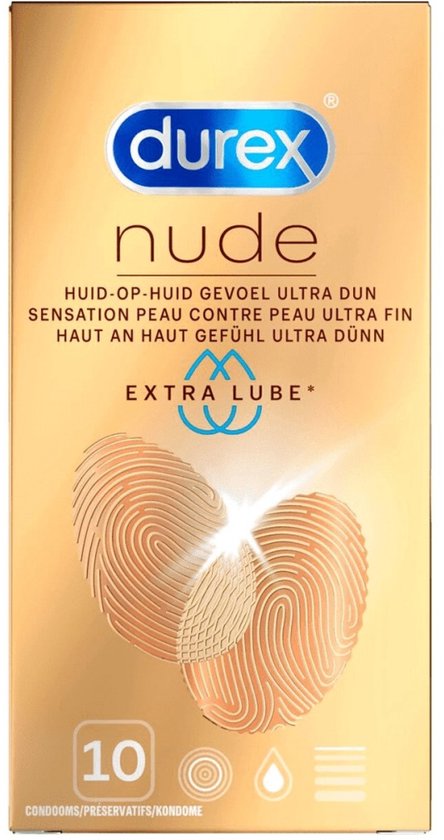 Durex - Condooms Nude Extra Lube - Ultradun - Met extra glijmiddel - 10 stuks