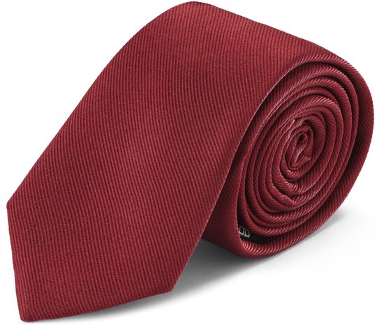 Cravate bordeaux en sergé de soie 6 cm