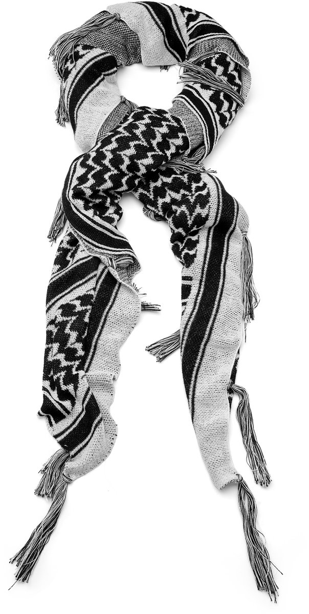 Hiems | Zwarte en Witte Geruite Sjaal Bandana