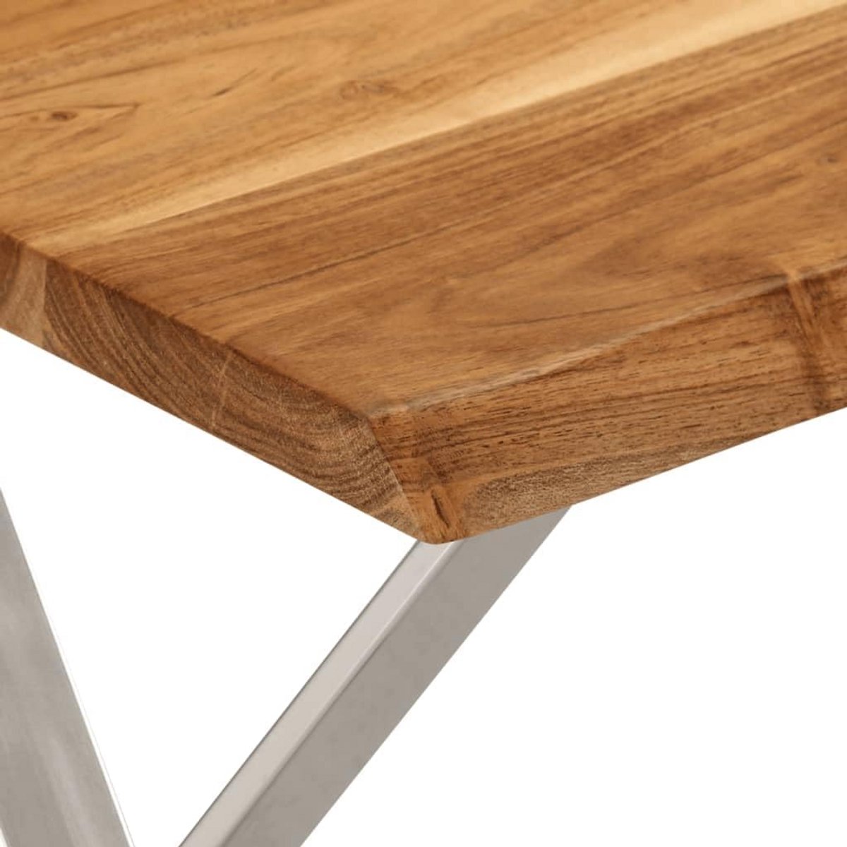 Massief houten bank met natuurlijke rand 105 cm, eettafelbank