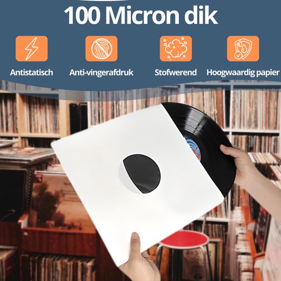Amido® LP hoezen 2x25 – Inner & Outer Sleeves 12 inch vinyl - Lp hoezen - lp beschermhoezen — afbeelding 4