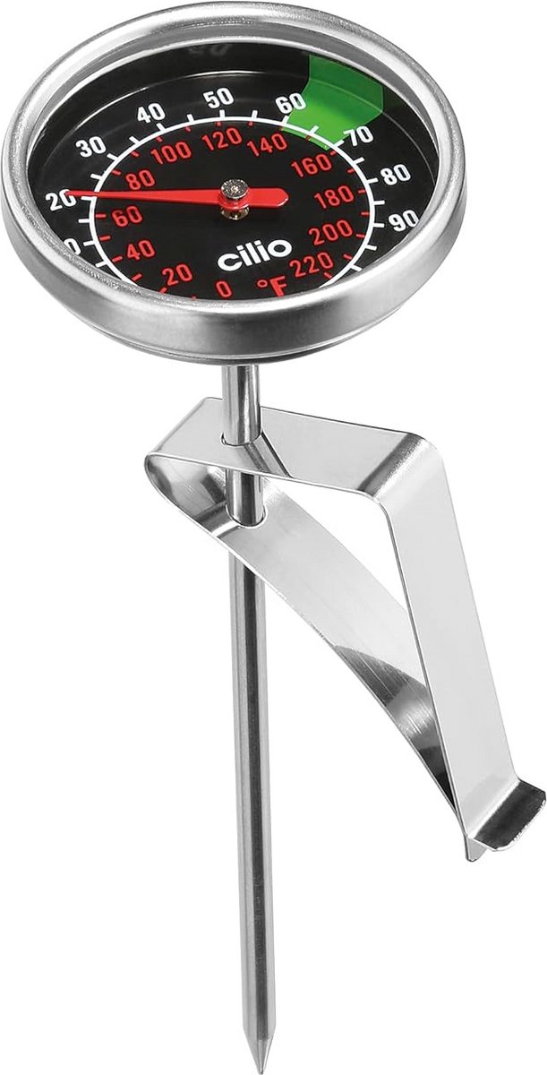 Roestvrijstalen Melkthermometer voor Perfect Melkschuim en Dranken