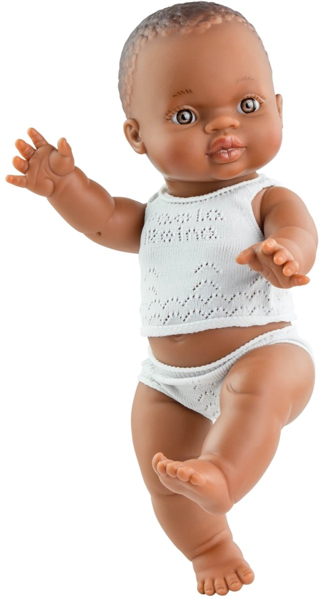 Paola Reina Gordi babypop donker meisje met ondergoed 34cm