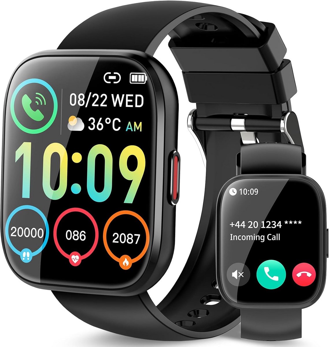 HD Smartwatch met Fitnesstracker en Telefoonfunctie