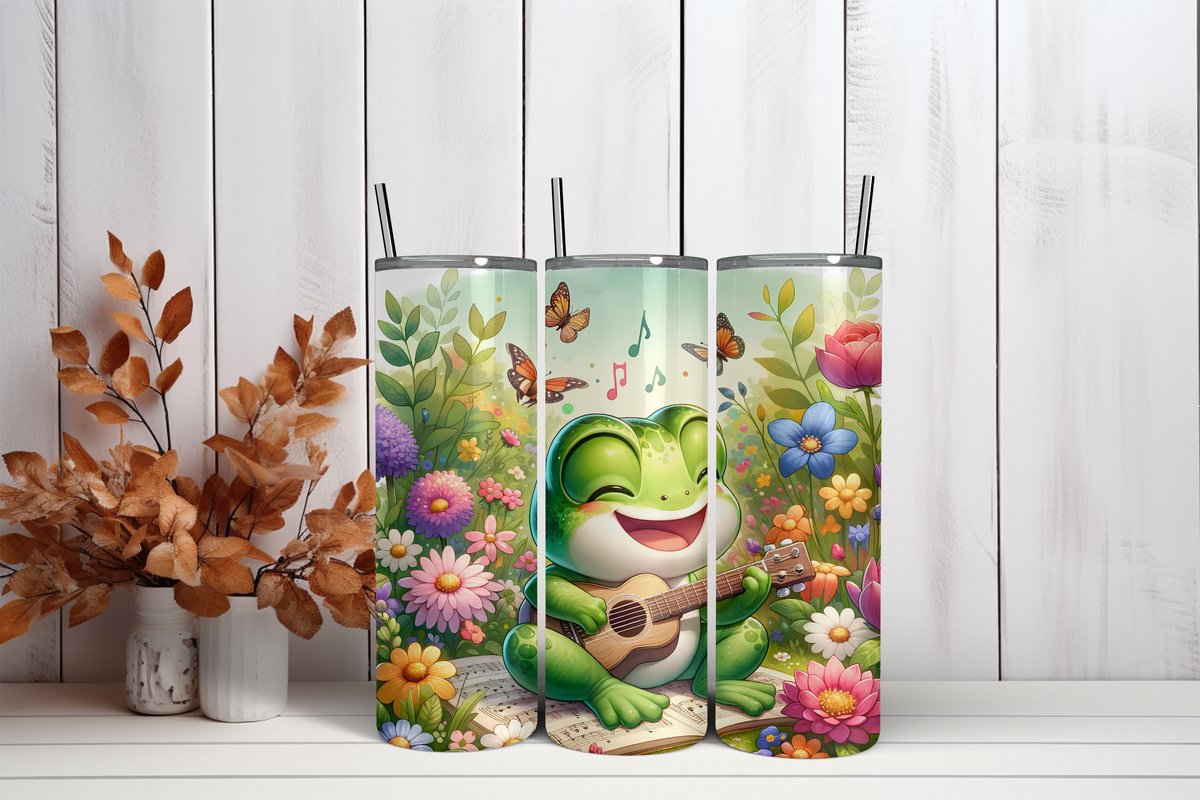 Thermosbeker vrolijke kikker - 600 ml RVS Tumbler met Rietje - Cadeau - Schoolbeker - Antilek dop - Vaatwasserbestendig - Werkbeker - To go beker - Zomaar