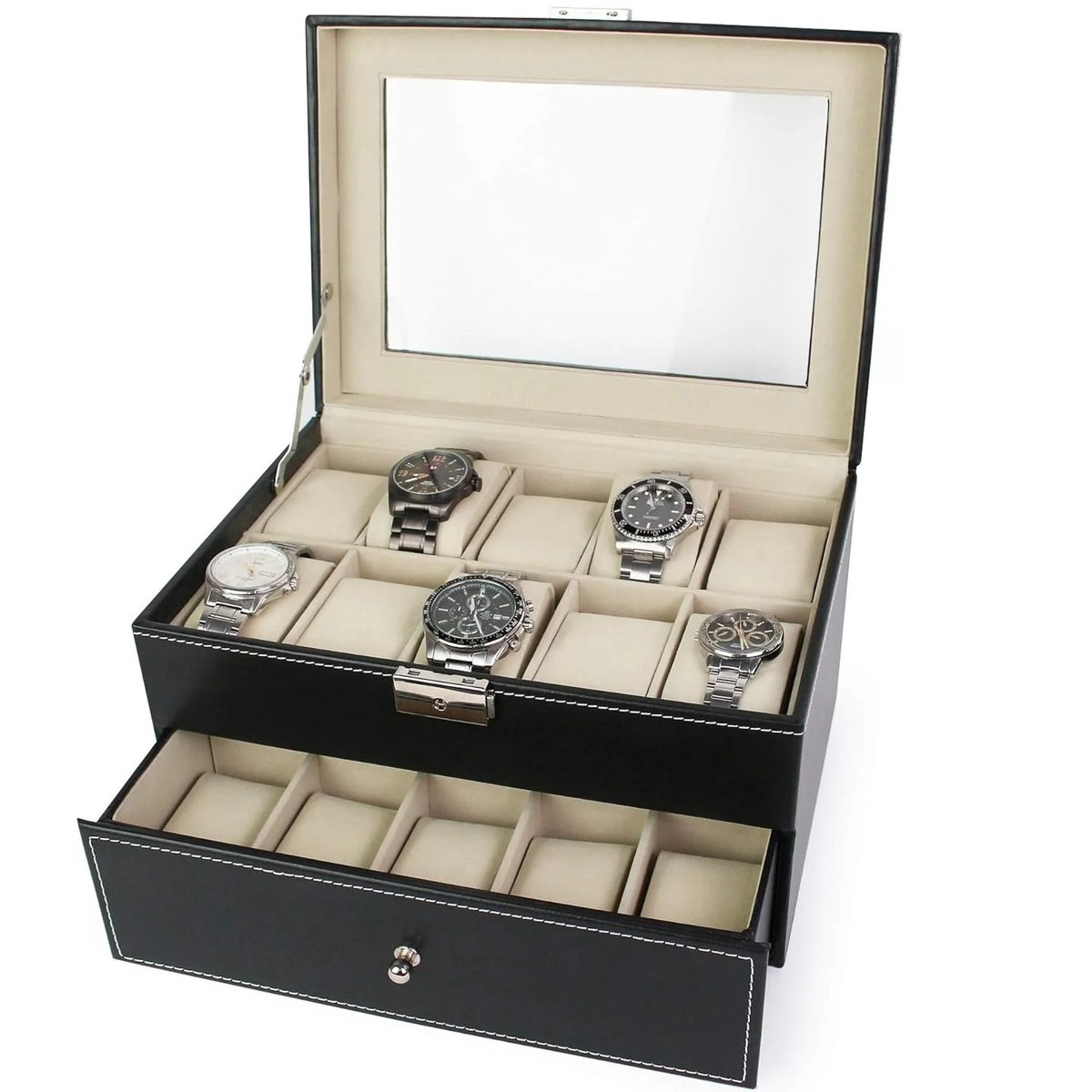 HHHK - Horloge Doos - Horloge Rol - Horlogebox - Sieradendoos - Luxe Horloge - Rol 20 stuks - Horloge houder - Watch roll
