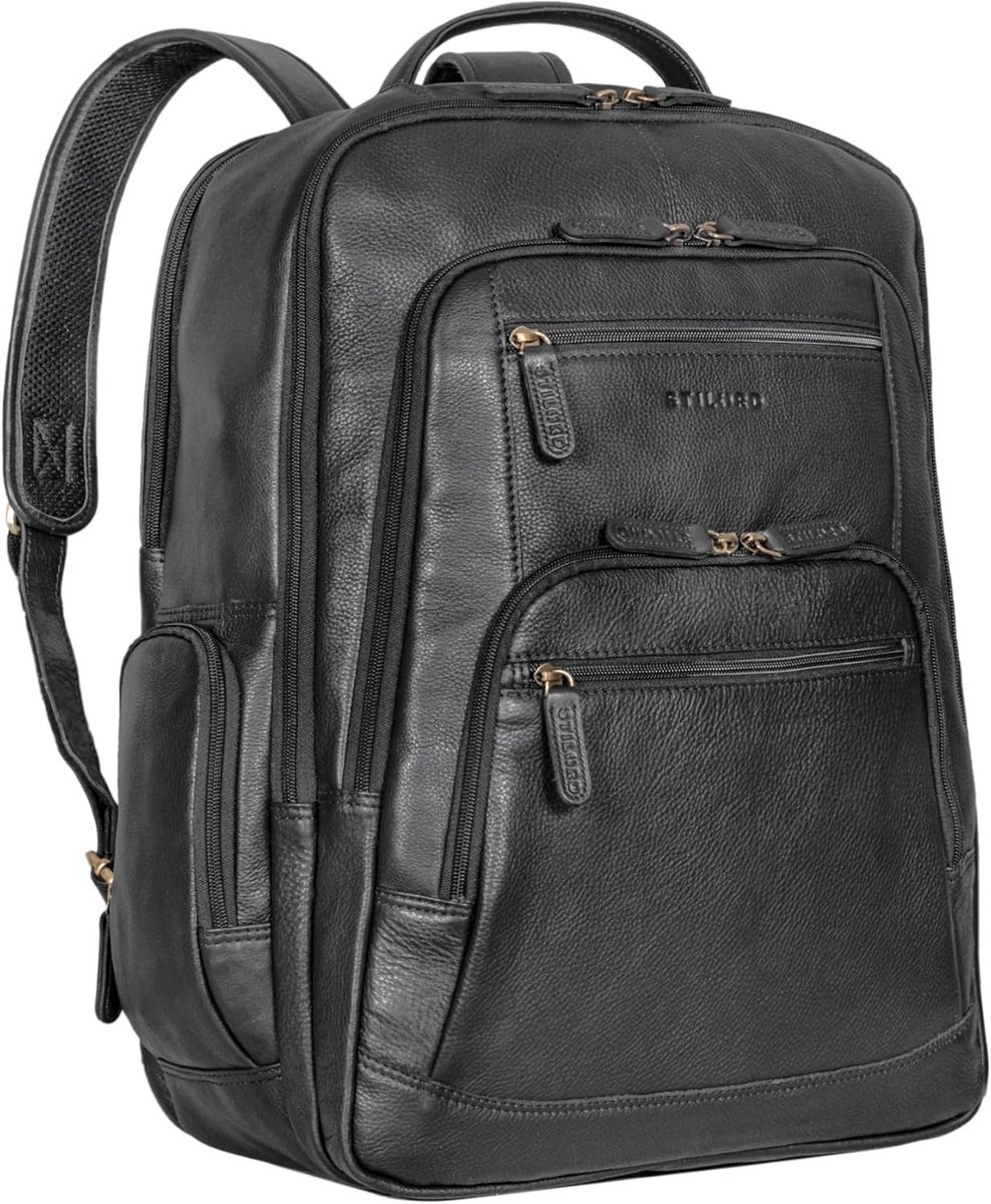 Grote Leren Rugzak 18 Inch Laptop Tas Schoolwerk Reistas Business Casual
