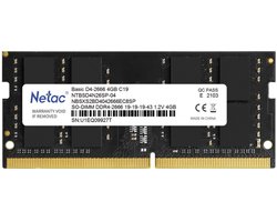 Netac 4GB DDR4 Laptopgeheugen – 2666 MHz SODIMM | NBSXSD4N26SP-04