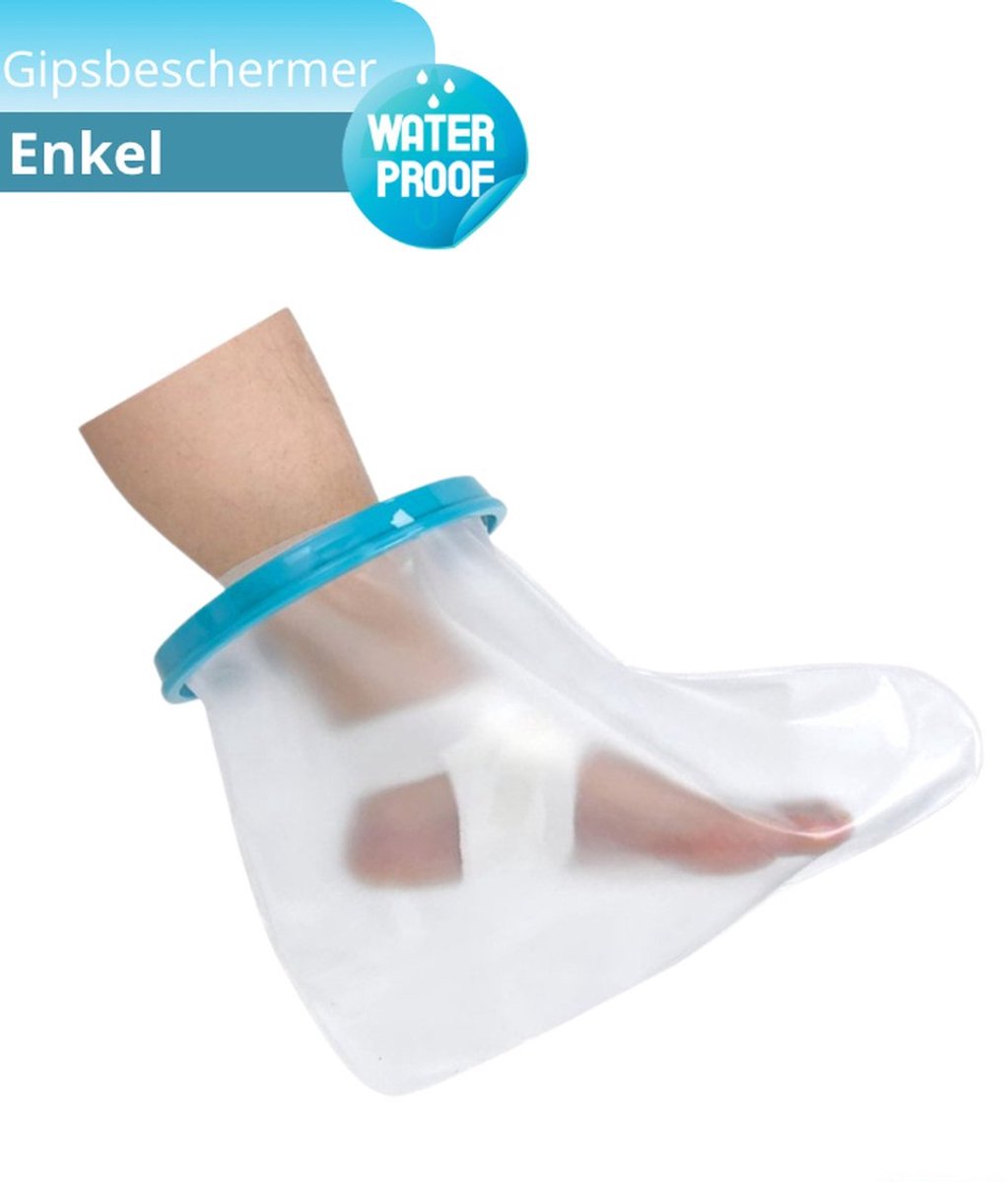 Douchehoes Enkel - Gipsbeschermer douche - Gipshoes- Gips hoes voor Voet en Enkel - Shower cover - Waterdicht - 1 stuk - Houd het gips droog - Douchegips - Water beschermer - Herstel - Fysio- Drooghoud plastic