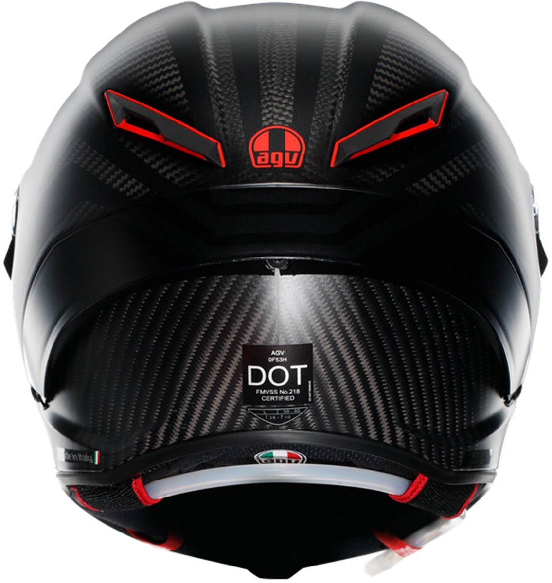 AGV PISTA GP RR INTREPIDO MATT CARBON/BLK/RED - Maat XXL - Integraal helm - Scooter helm - Motorhelm - AGV PISTA GP RR INTREPIDO MATT CARBON/BLK/RED - Maat XXL - Scooterhelmen mannen en vrouwen. – foto 6