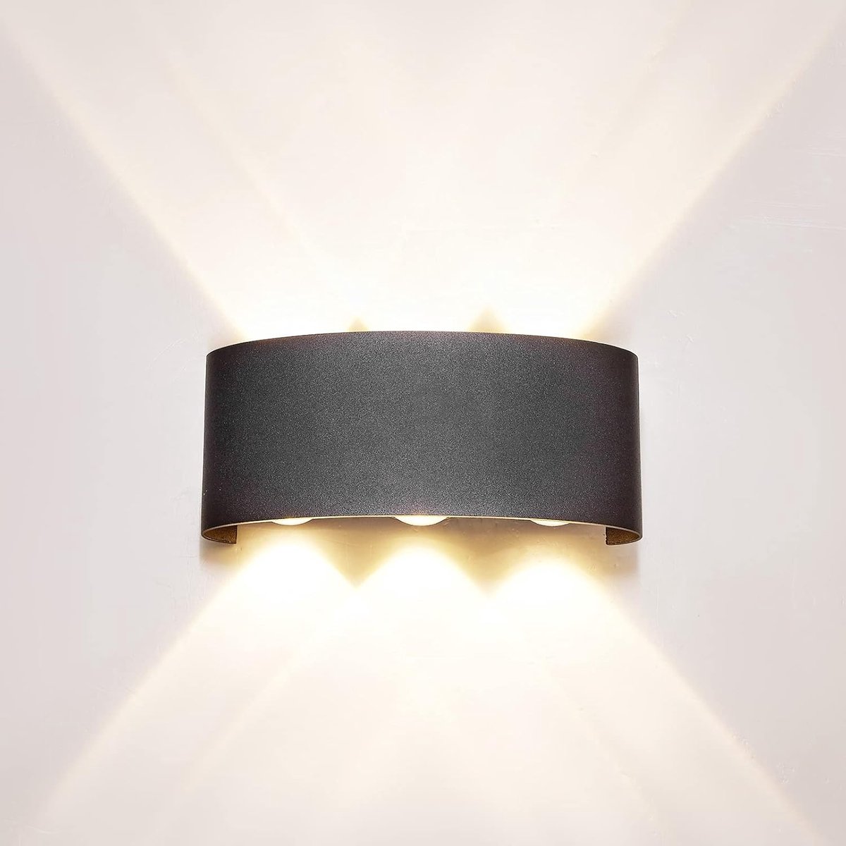 LED-wandlamp voor buiten - Waterdichte wandlamp - wandlamp - wandlamp binnen - wandlamp buiten - 6W - Geschikt voor tuinen en deuropeningen - PC - Zwart