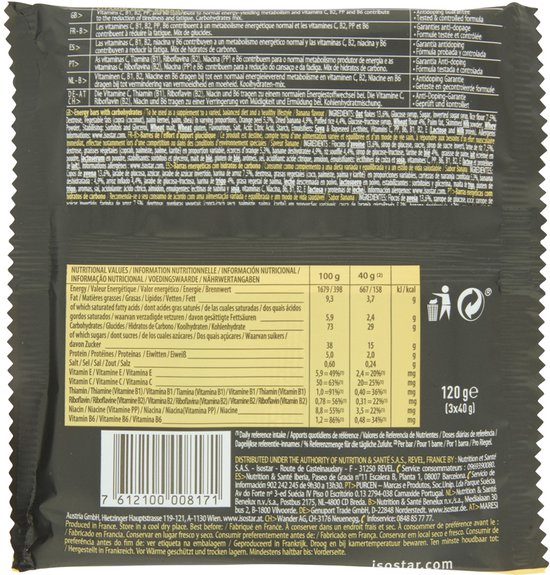 Isostar High Energy Banaan - 3 stuks Sportreep - 1 verpakking van Merkloos — afbeelding 3