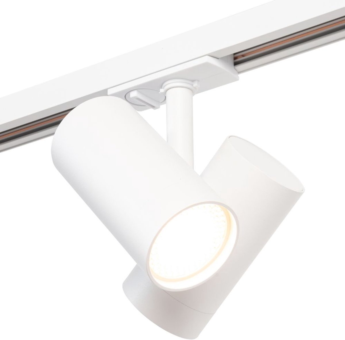 Qub Viror Duo – Dubbele GU10 Railspot – Wit – 1-Fase Railverlichting - Geschikt voor QUB railverlichting sets