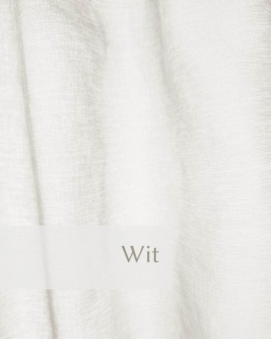 Rideau voilage transparent avec ruban plissé - 140x270cm - Blanc - HOOMstyle