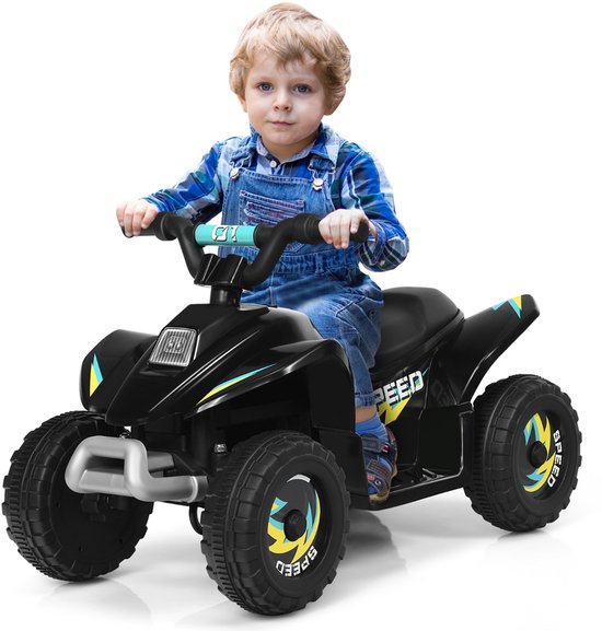Speelgoedvoertuig | Elektrische Auto voor Kinderen Elektrische Kinder Quad Kindermotor 73 x 40 x 44,5 cm Zwart