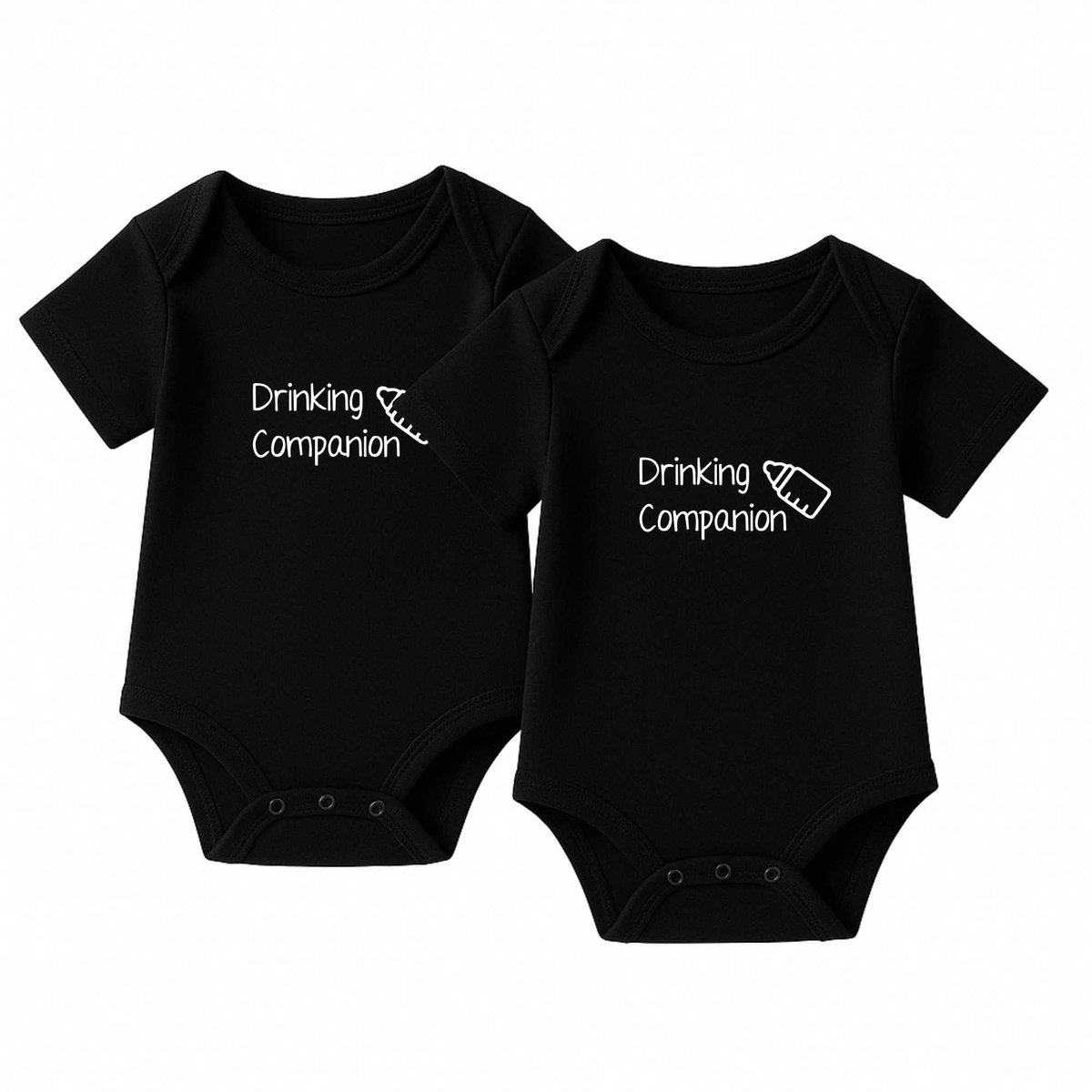 Romper Drinking companion - zwart - korte mouw