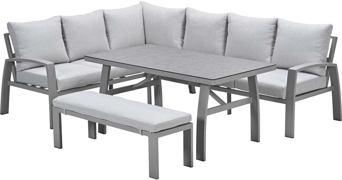Garden Impressions Cameron lounge dining set 4-delig links - valley sand Taupe