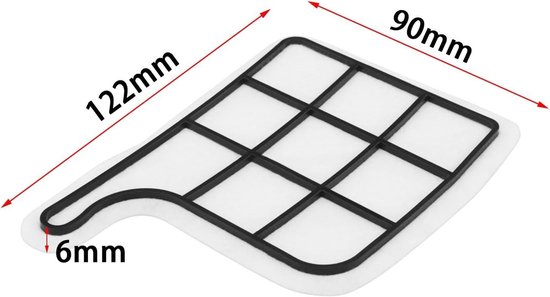 Allecto- Motorfilters - Stofzuiger - Katoenen filter - Compatibel met Vorwerk - Set van 3 filters voor Vorwerk Kobold VK135 VK136.
