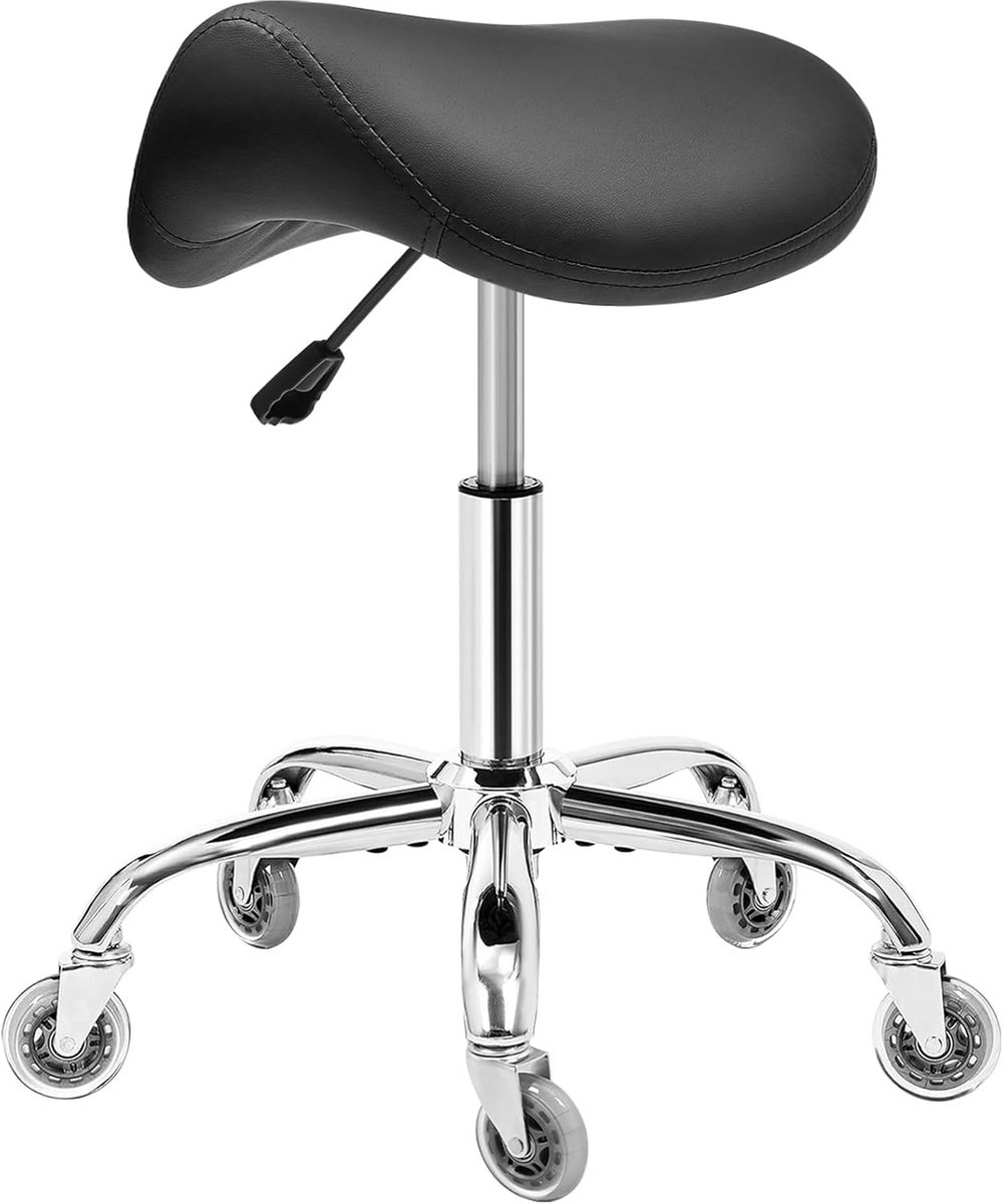 Ergonomische Kruk met Wielen voor Salon en Praktijk, Hoogte Verstelbaar