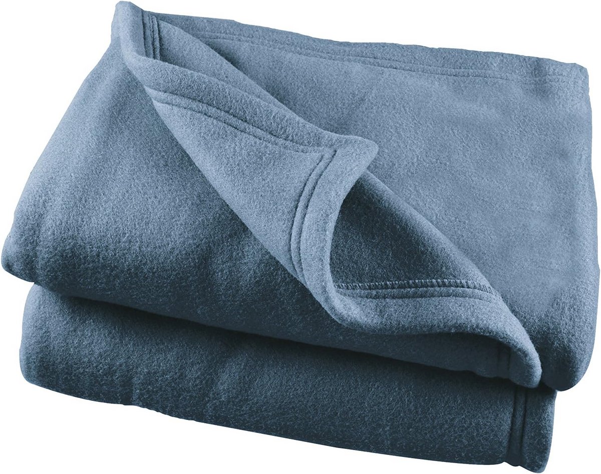 Luxe Fleece Deken Polyester 260x240 cm Myosotis Blauw