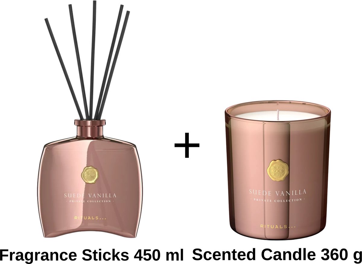 Rituals Suede Vanilla - Fragrance Sticks 450 ml - Scented Candle 360 g - Private Collection