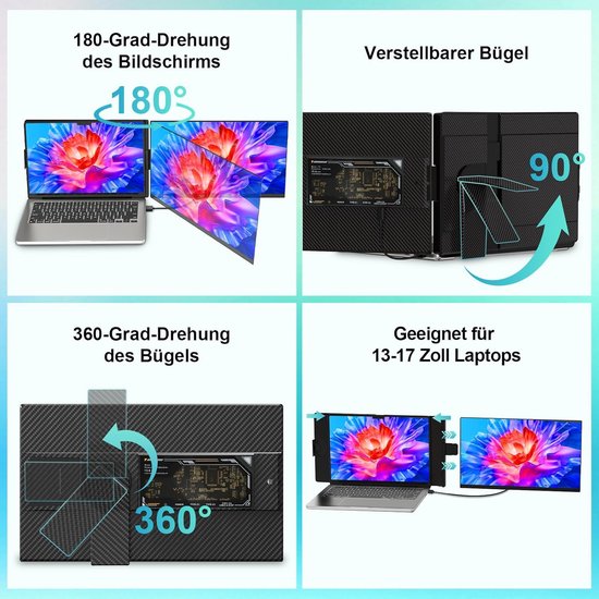 Draagbare Externe Monitor 15,6 Inch FHD 1080p voor Laptop en PC — afbeelding 3