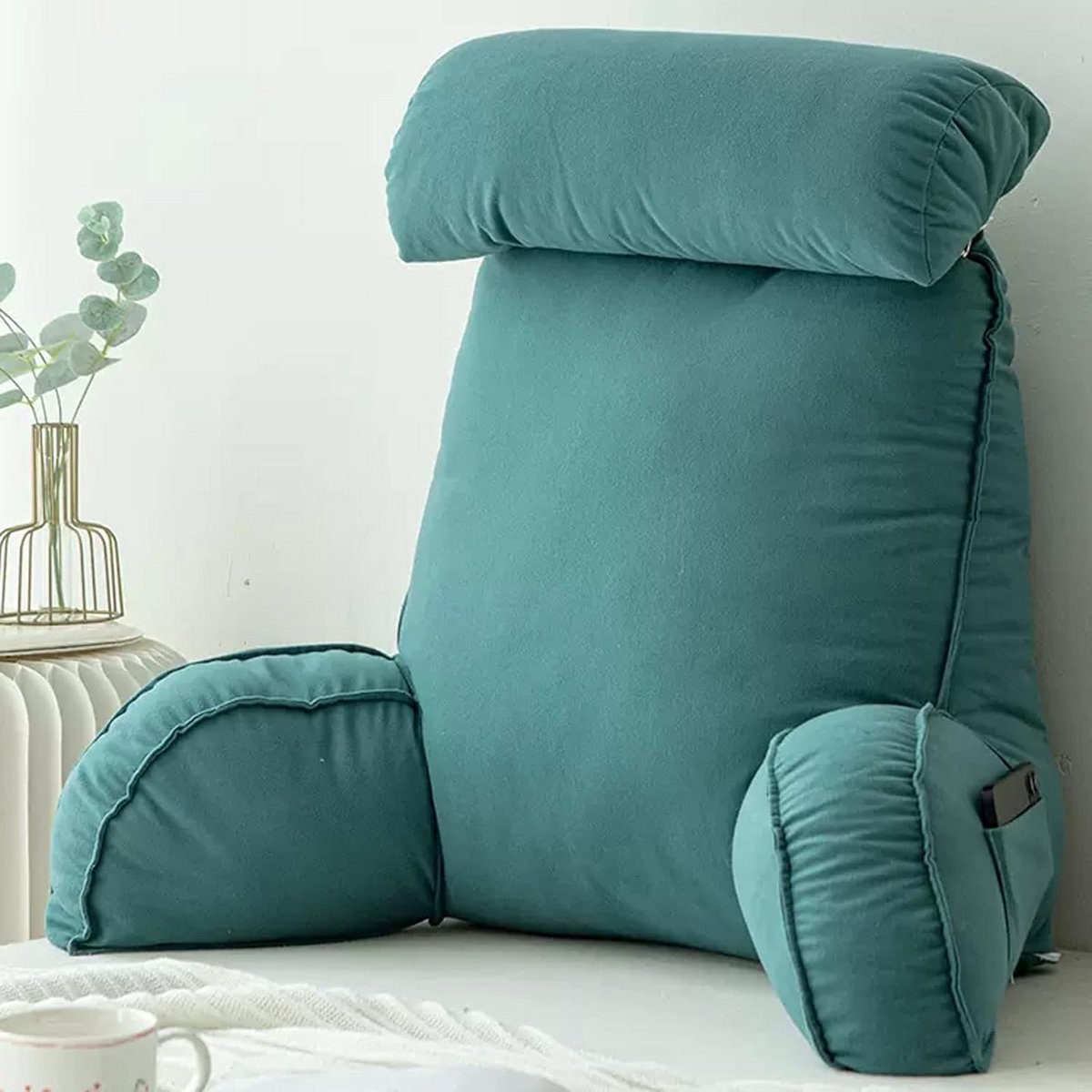 Comfortabel Leeskussen Rugkussen met Neksteun voor Bank en Sofa