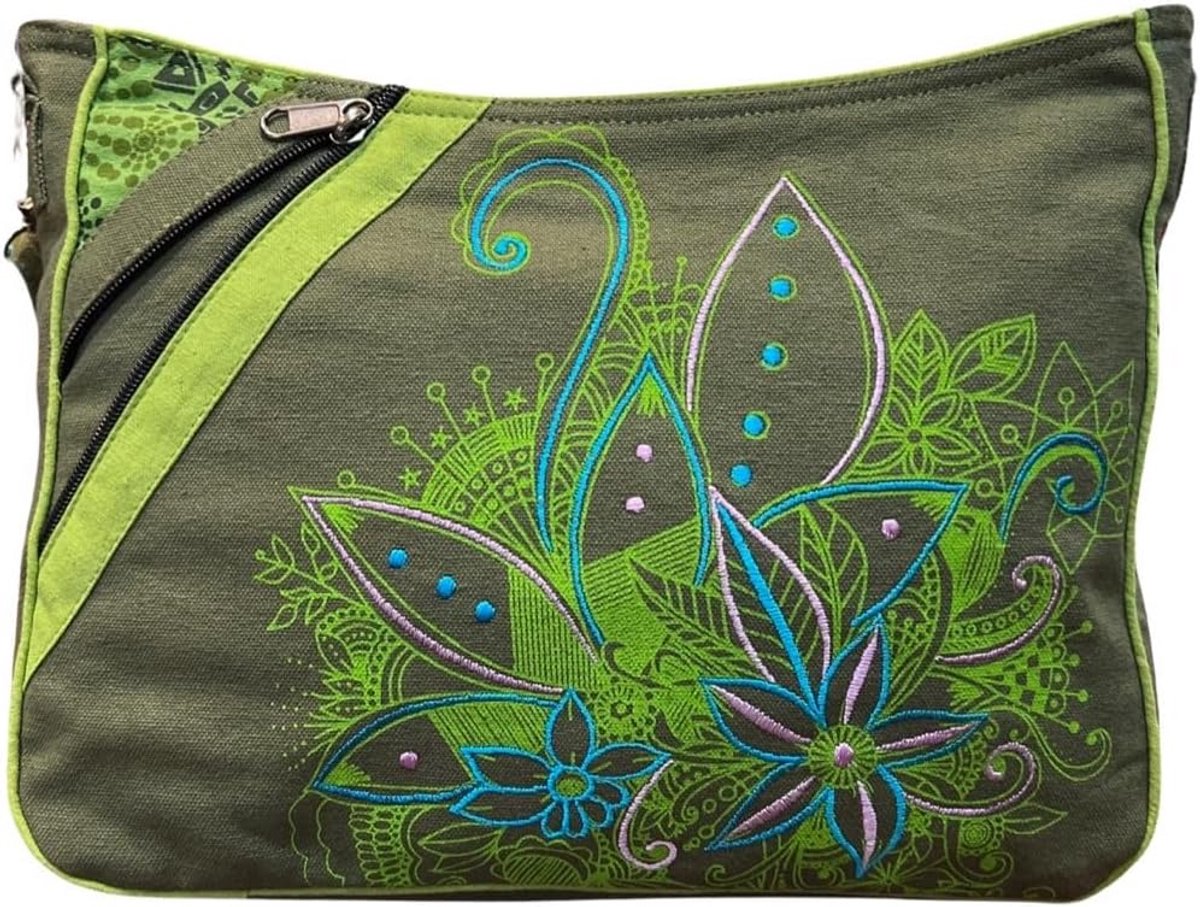 Bohemian Schoudertas met Bloemenborduursel voor Dames